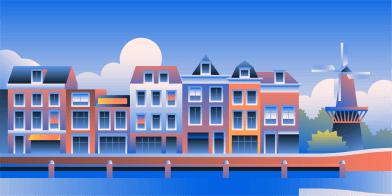 Illustration of the Amsterdam office