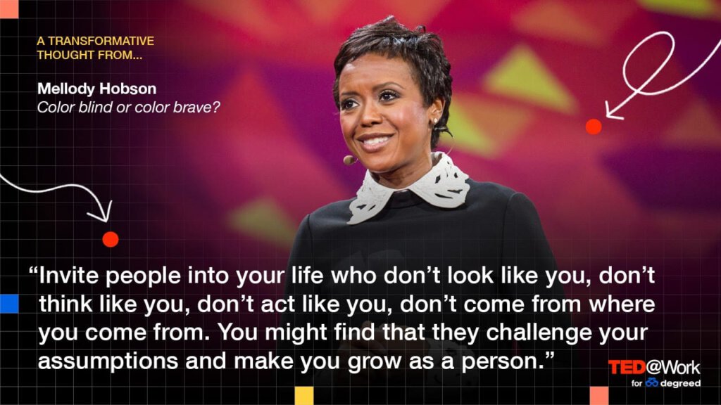 A transformative thought from Mellody Hobson. Color blind or color brave? 
