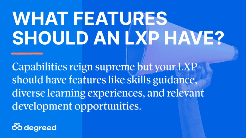 What features should a learning experience platform have?