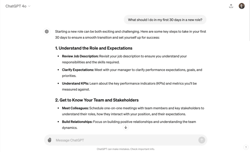 Screenshot of Using Learning System to Navigate a Career Change