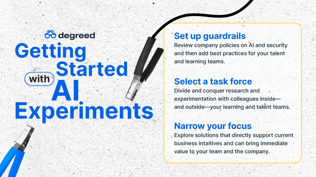 Getting Started with AI Experiments Learning and Talent Teams Graphic