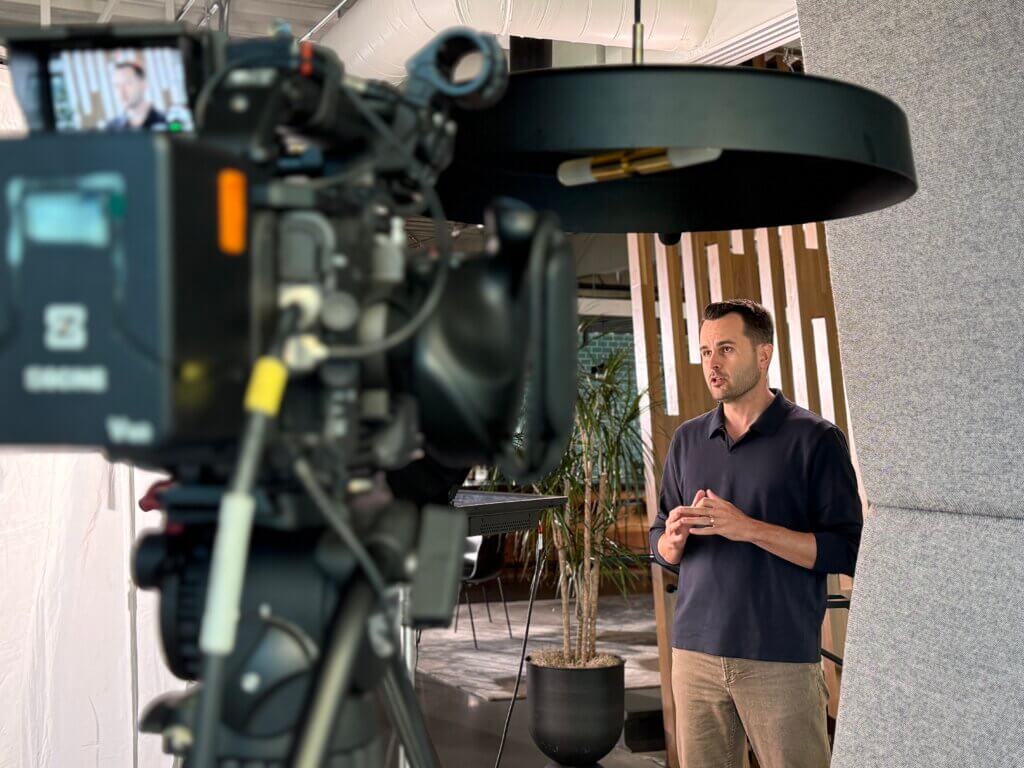 Behind the scenes at Degreed Vision with David Blake speaking about AI infrastructure.